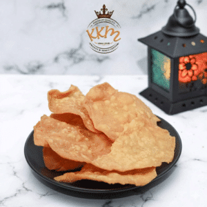 Crispy chaat papri traditional Pakistani street snack