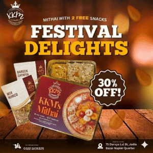 1 KG Mix Mithai Box with assorted fresh traditional Pakistani sweets