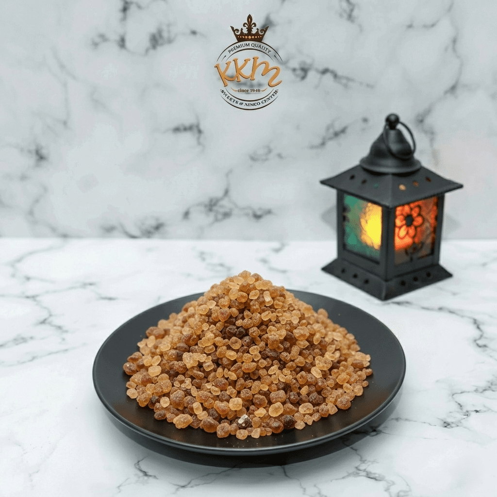 Gond sweet made with edible gum and dry fruits Pakistan